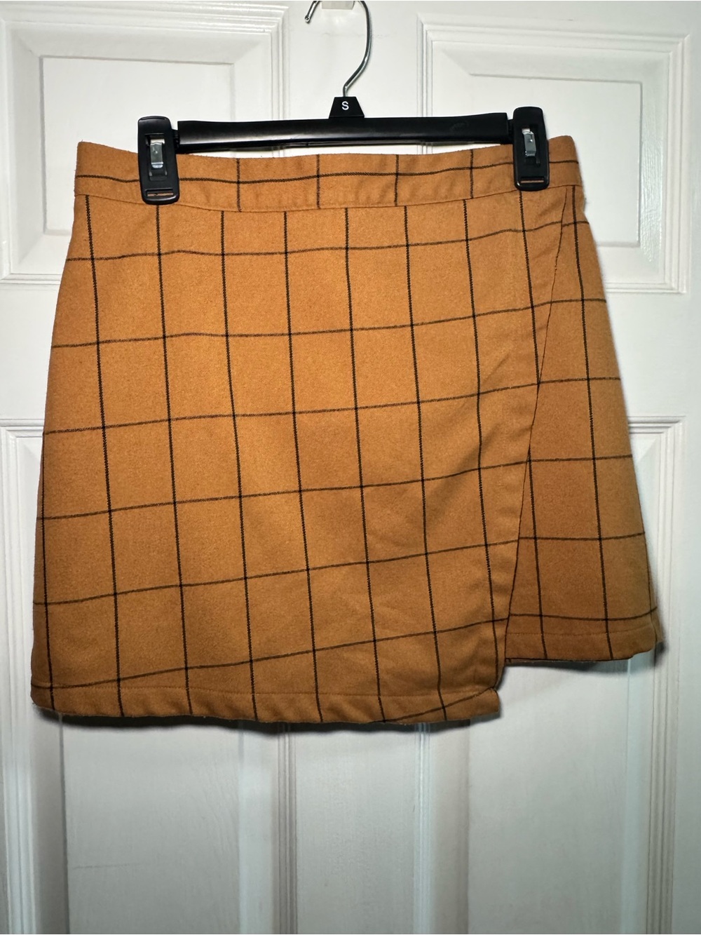 Forever 21 Mustard Grid Mini Skirt